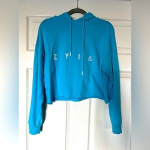 ZYIA - Raw Edge Crop Hoodie